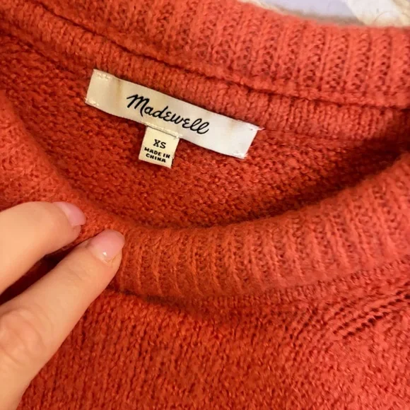 Madewell Fulton Wool Blend Pullover Sweater Cozy Fall Winter XS - Picture 3 of 5